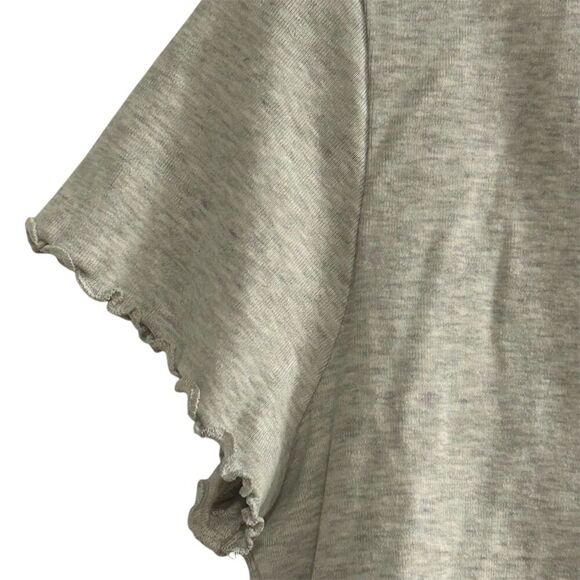 Divided Women's Cropped Button-Front Blouse Gray Size M Casual Spring - Picture 12 of 14
